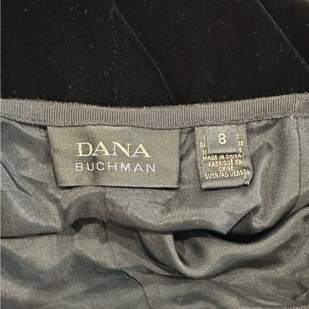 Vintage Wide Leg Black Velvet Trouser Pants Dana Buchman Size 8 - Picture 8 of 8